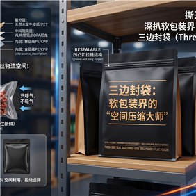 撕开包装全是空气？深扒软包装界“空间压缩大师”：三边封袋（Three-Side Seal Bag）的极限保鲜术！